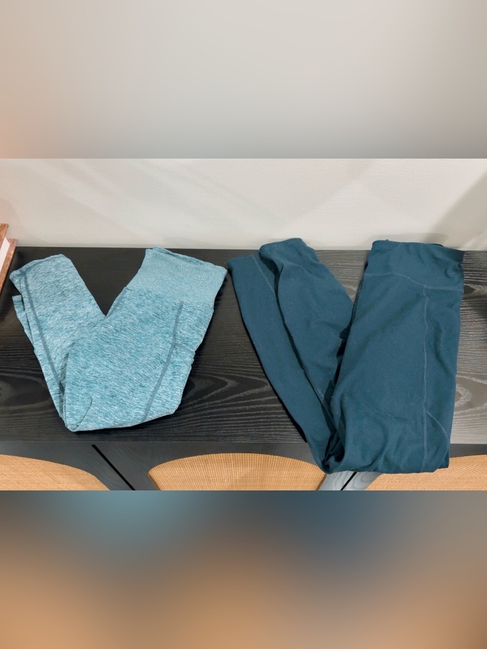 Athletic Works Teal and blue Leggings set of 2